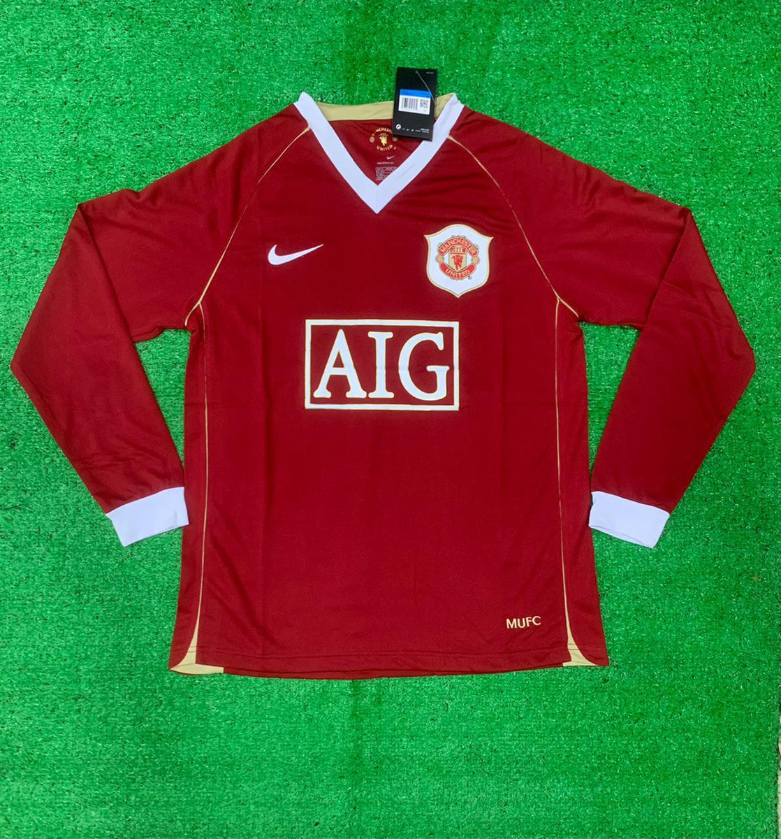 Manchester United 2006/07 Retro Long Sleeve Home Jersey