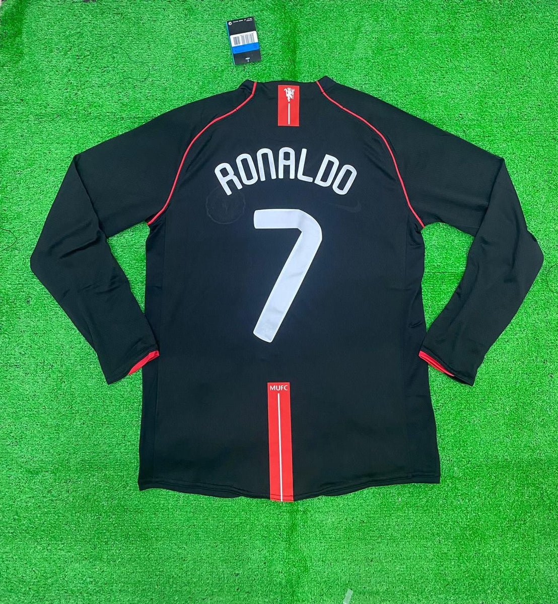 Ronaldo 7 Manchester United Away Full sleeve Retro Jersey 2007-08