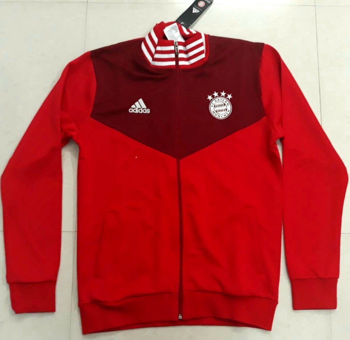 Bayern Munich Red High Neck Jacket