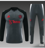 Manchester United  Away Track Suit Grey/Black 2024/25