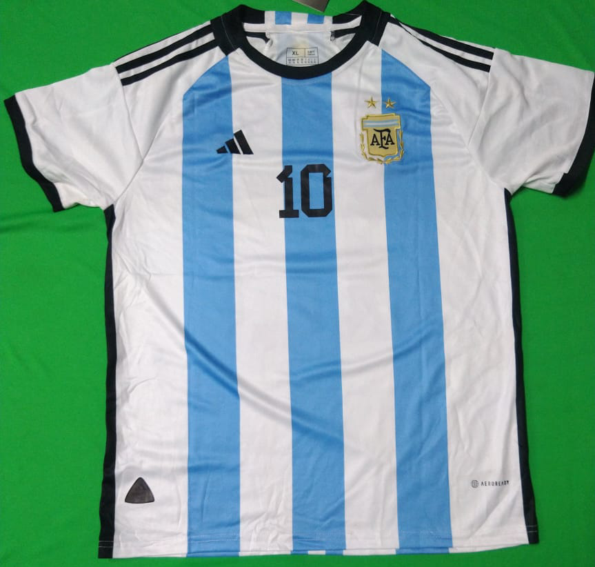 Retro Argentina Messi Home Jersey World Cup 2 Star 2022