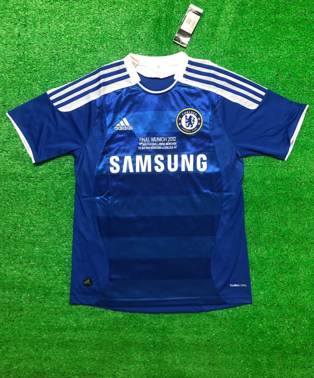 Retro Chelsea Home Lampard Jersey with Shorts Final Munich 2012