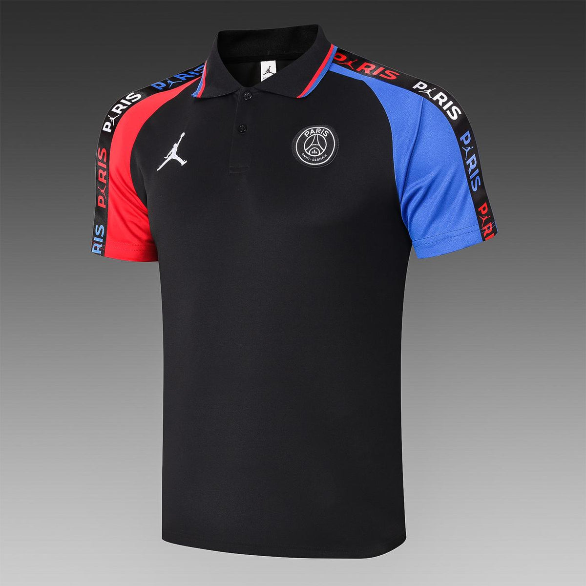 PSG Jordan Black/Red/Blue Polo Tee
