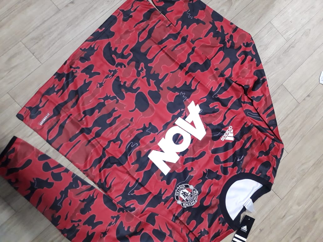 Manchester United Home Track Upper Black/Red