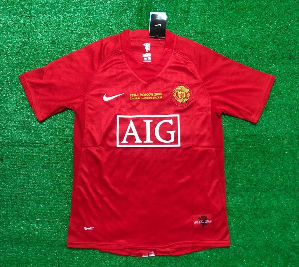 Retro Manchester United Ronaldo Home Jersey & Shorts UCL Final 2007/08