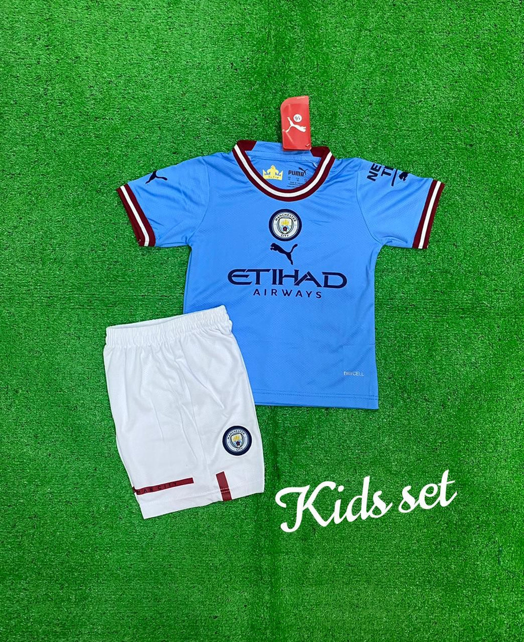 Manchester City Home Kids/Youth Jersey & Shorts 2022/23