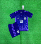 Argentina Messi Kids/Youth 3 Star  Away Jersey & Shorts 2022/23