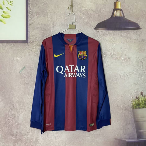 Retro Barcelona Home Full Sleeve Jersey 2014/15