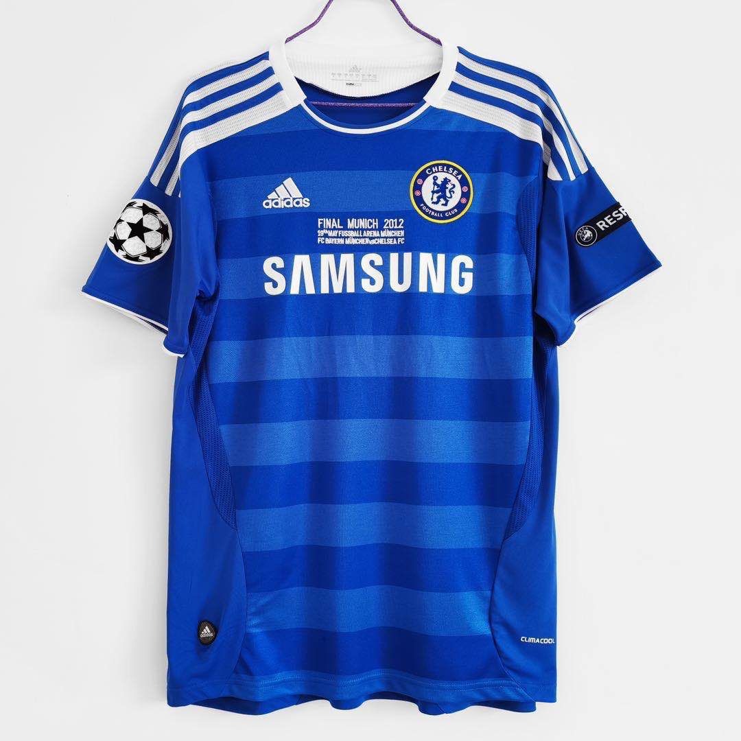 Retro Chelsea Home Lampard Jersey with Shorts Final Munich 2012