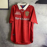 Retro Man Utd Home Half Sleeve Jersey UCL Final 1999