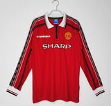 Retro Man Utd Home Full Sleeve Jersey   1998-00
