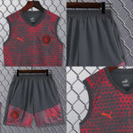 Manchester City Sleeveless  Away Jersey with Shorts Black 2024/25 [Superior Quality]