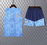 Manchester City Sleeveless  Home Jersey with Shorts Black 2024/25 [Superior Quality]
