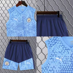 Manchester City Sleeveless  Home Jersey with Shorts Black 2024/25 [Superior Quality]