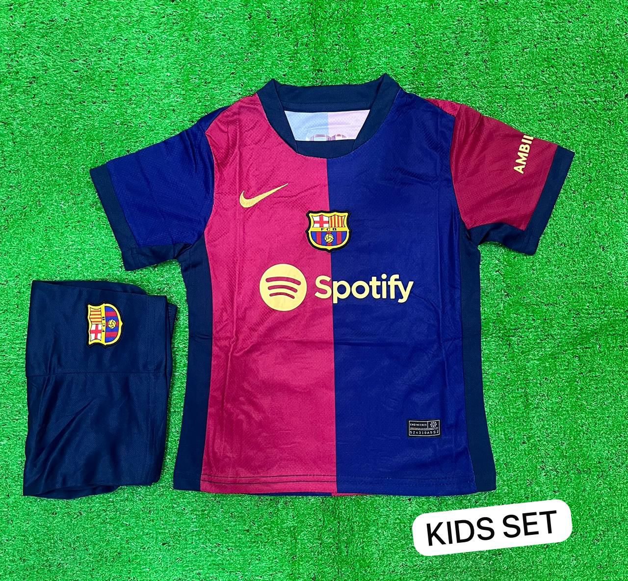 BARCELONA HOME Kids/Youth  Jersey & Shorts 2024/25
