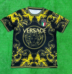 Italy X Versace Black yellow Edition Euro cup Jersey 2025 [Superior Quality]