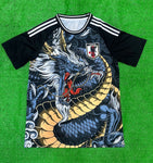 Japan Anime Dragon Black Multi color front and back sublimation Away Jersey 2024/25 [Superior Quality]