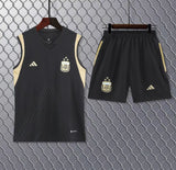 Argentina Sleeveless Pre-Match Jersey with Shorts Black 2022/23 [Premium Quality]