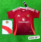 Manchester United Home Kids/Youth Jersey & Shorts 2024/25