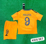 Kids/Youth Real Madrid Away  Mbappe Jersey & Shorts 2024/25