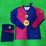 Barcelona Home Full Sleeve Jersey With Shorts 2024/25 [Premium Quality]