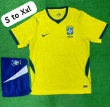 Brazil Home Jersey with Shorts WC 2026 [Premium Quality]