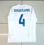 Retro R Madrid Ramos Home Full Sleeve Jersey 2017/18