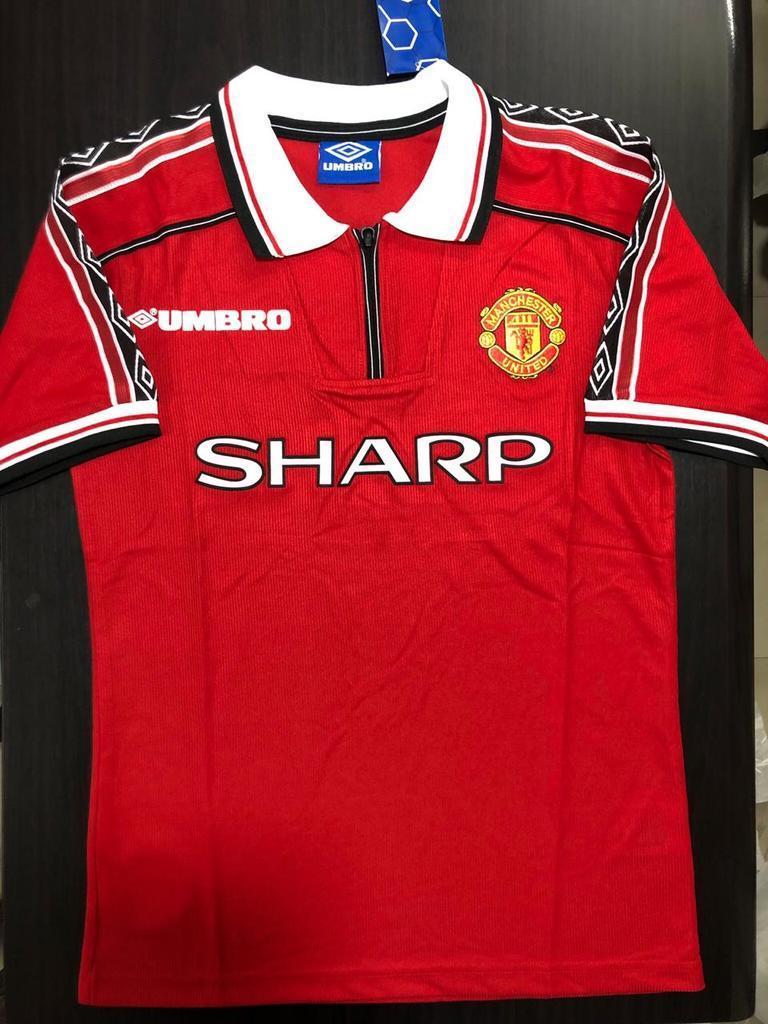 Retro Beckham Manchester United Home Jersey & Shorts 1998-00