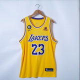 Lakers 23 Yellow/Blue City Basketball Jersey [Stitch]