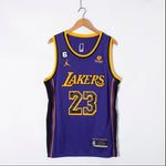 Lakers 23purple /Yellow  City Basketball Jersey [Stitch]