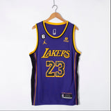 Lakers 23purple /Yellow  City Basketball Jersey [Stitch]