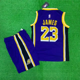 Bryant 23 Lakers Blue/Yellow Basketball Jersey with Shorts[Print]