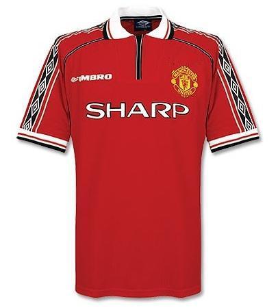 Retro Beckham Manchester United Home Jersey & Shorts 1998-00