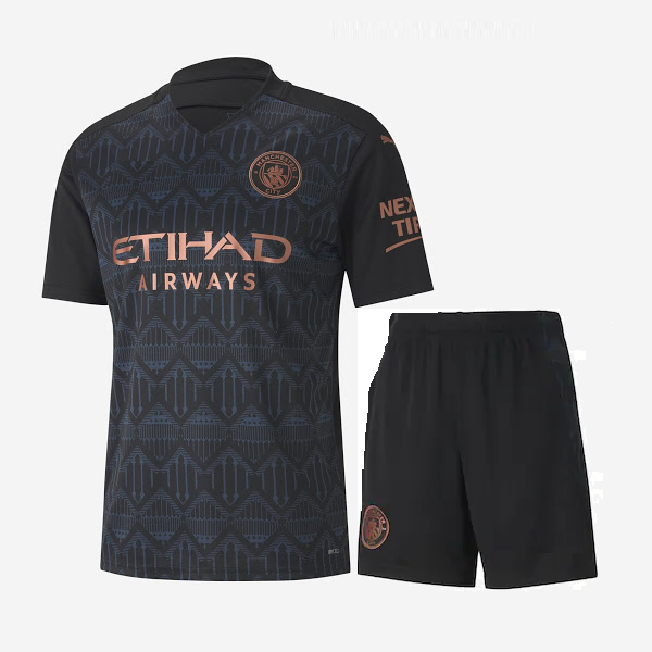 Kids/Youth Manchester City Away Premium Jersey & Shorts 2020/21