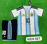 Argentina Messi Kids/Youth Home Jersey & Shorts WC 2026