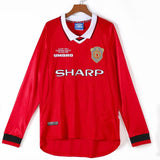 Retro Manchester United Home 99 Champians League  final Full Sleeve Jersey .