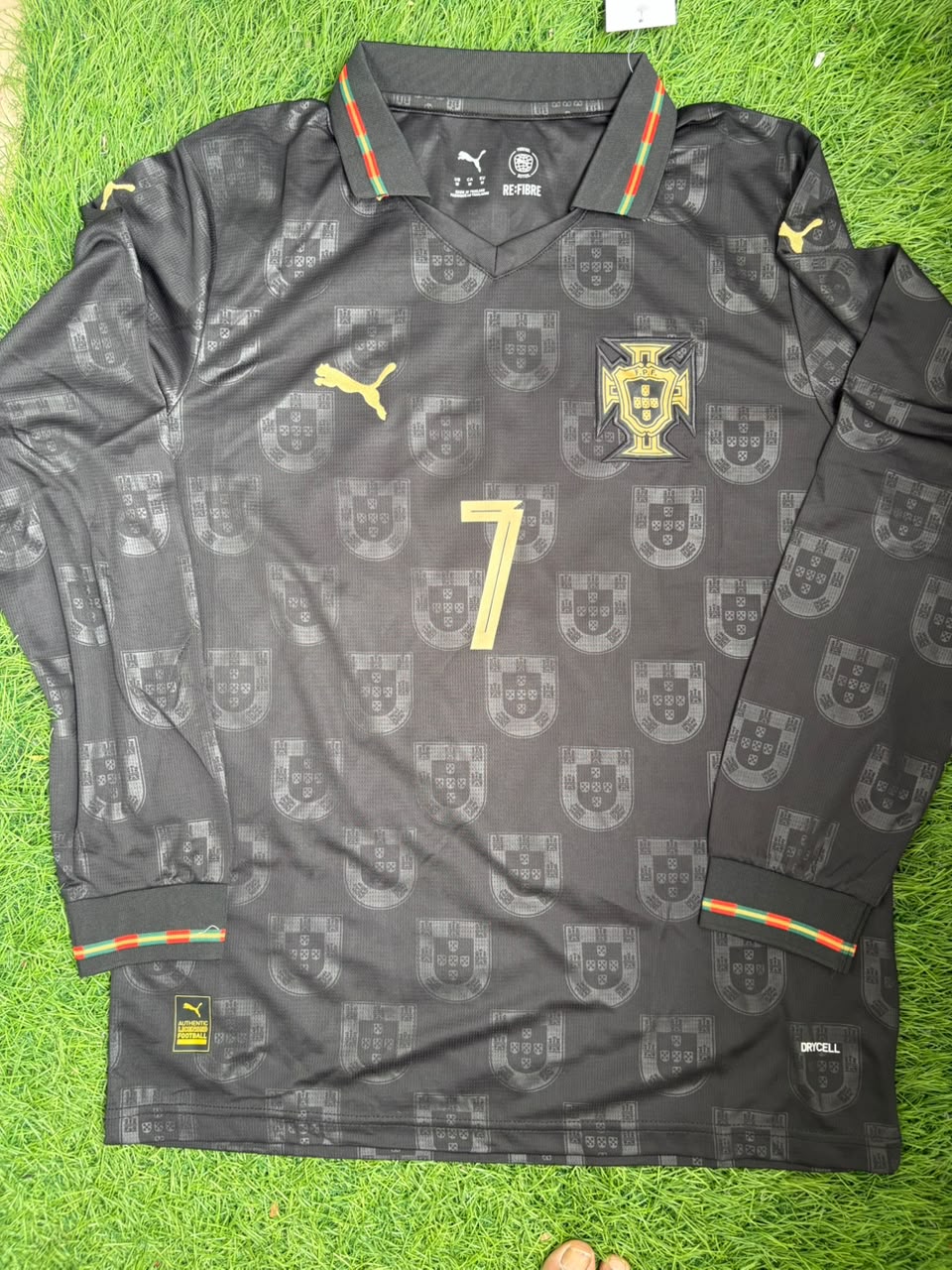 The Final Ronaldo Portugal Black Panther Full Sleeve Jersey WC 2026 [Superior Quality]