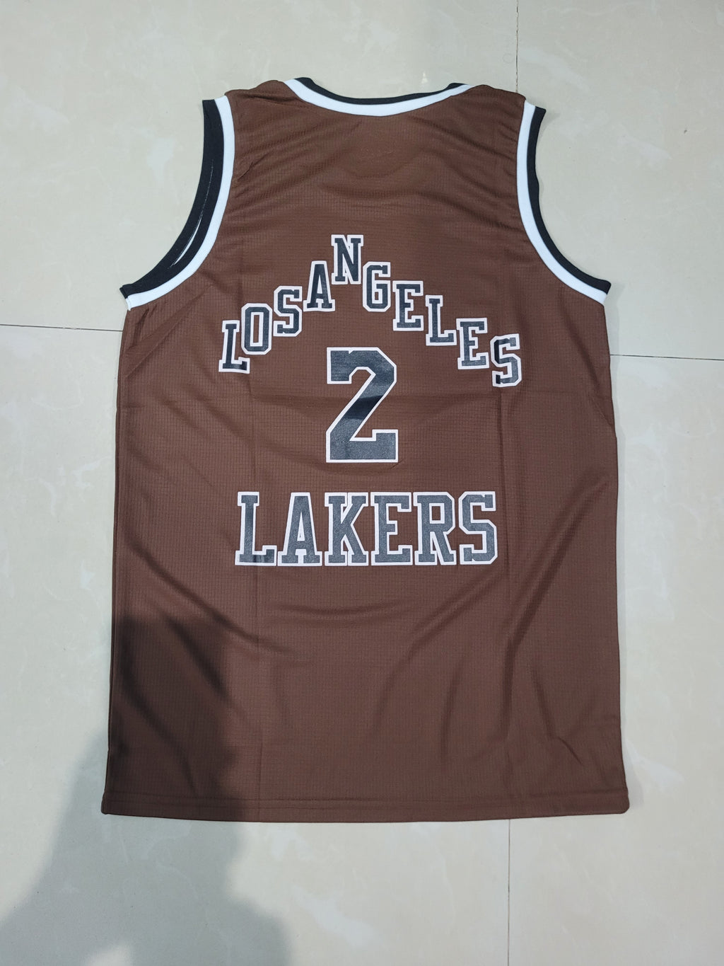 Lakers Los angles 2 Maroon White  Basketball Jersey Only[Print]