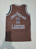 Lakers Los angles 2 Maroon White  Basketball Jersey Only[Print]
