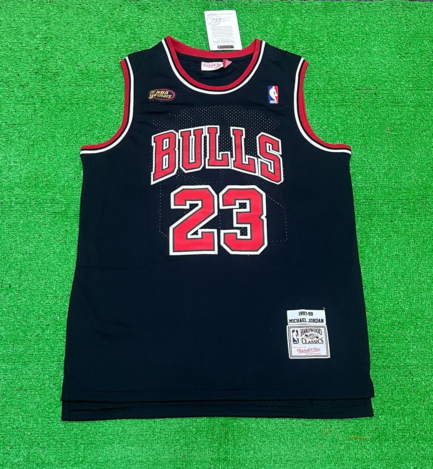 Jordan 23 Bulls Black/Red Basketball Jersey [Stitch]