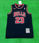 Jordan 23 Bulls Black/Red Basketball Jersey [Stitch]