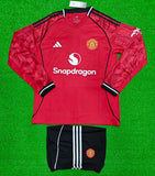 Man Utd Home Full Sleeve Jersey and Shorts 2025/26 [PremiumQuality]