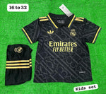 Kids/Youth Real Madrid Special Black Jersey & Shorts 2025/26