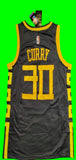 Curry 30 Bay Rakuten Black/Yellow Basketball Jersey [Stitch]