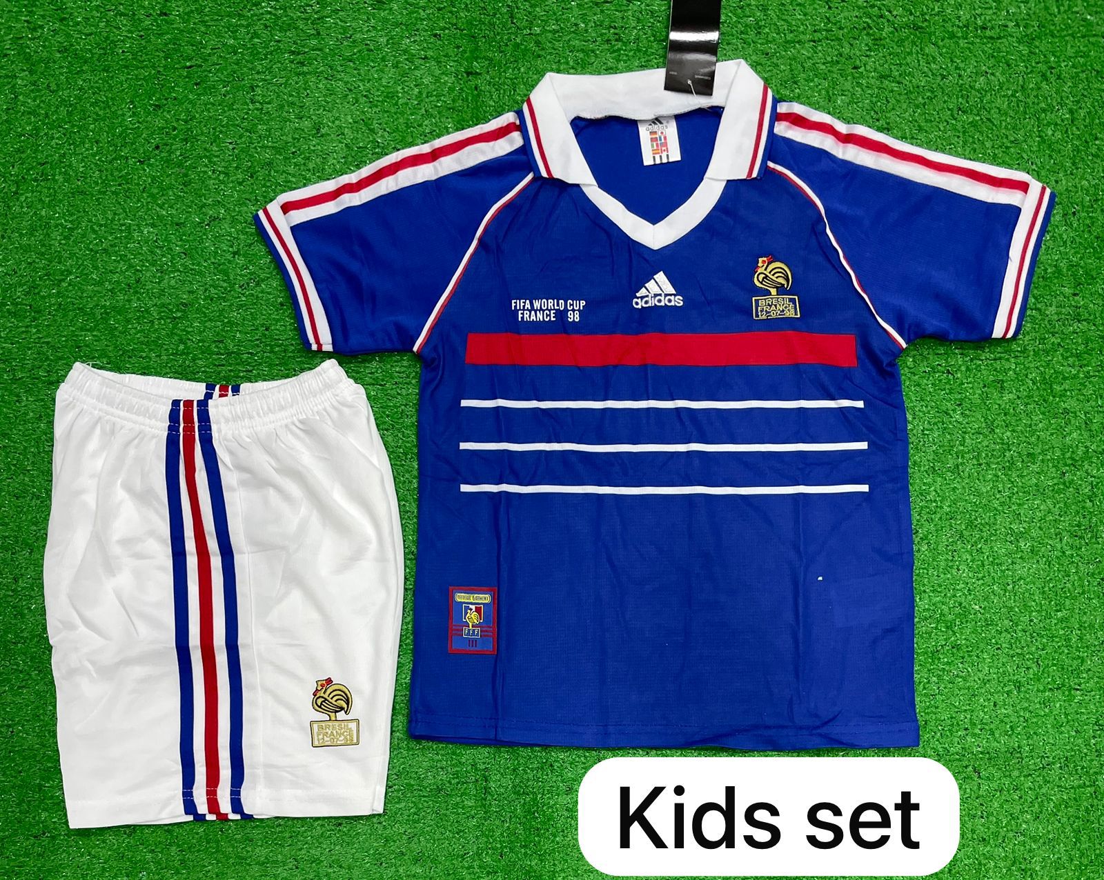 France Home Kids/Youth  Jersey & Shorts.world cup 98.
