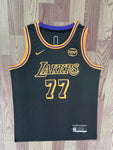 Lakers 77 Black yellow Basketball Jersey [Stitch]