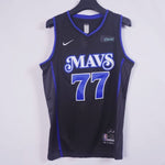 MAVS 77 Black/Blue Basketball Jersey [Stitch]