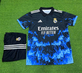 Real Madrid Special Cloud edition Black Blue Jersey with Shorts 2025/26 [Premium Quality]