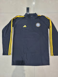 INDIA  Cricket Full Sleeve FAN Black with yellow Strips Jersey 2024/25 [Superior Quality]