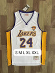 Bryant Lakers 24 White/Yellow Basketball Jersey [Stitch]